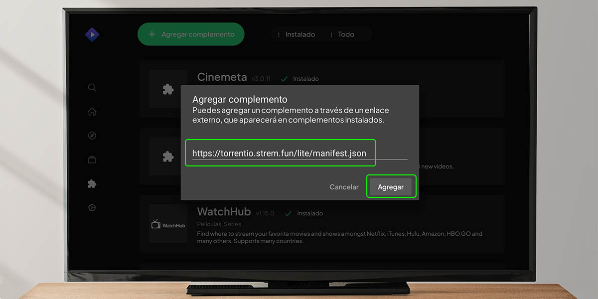 como instalar torrentio lite stremio PC y Smart TV Android TV Google TV Fire TV 3