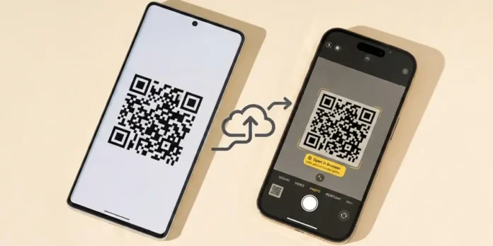 como pasar archivos de android a iphone por codigo qr