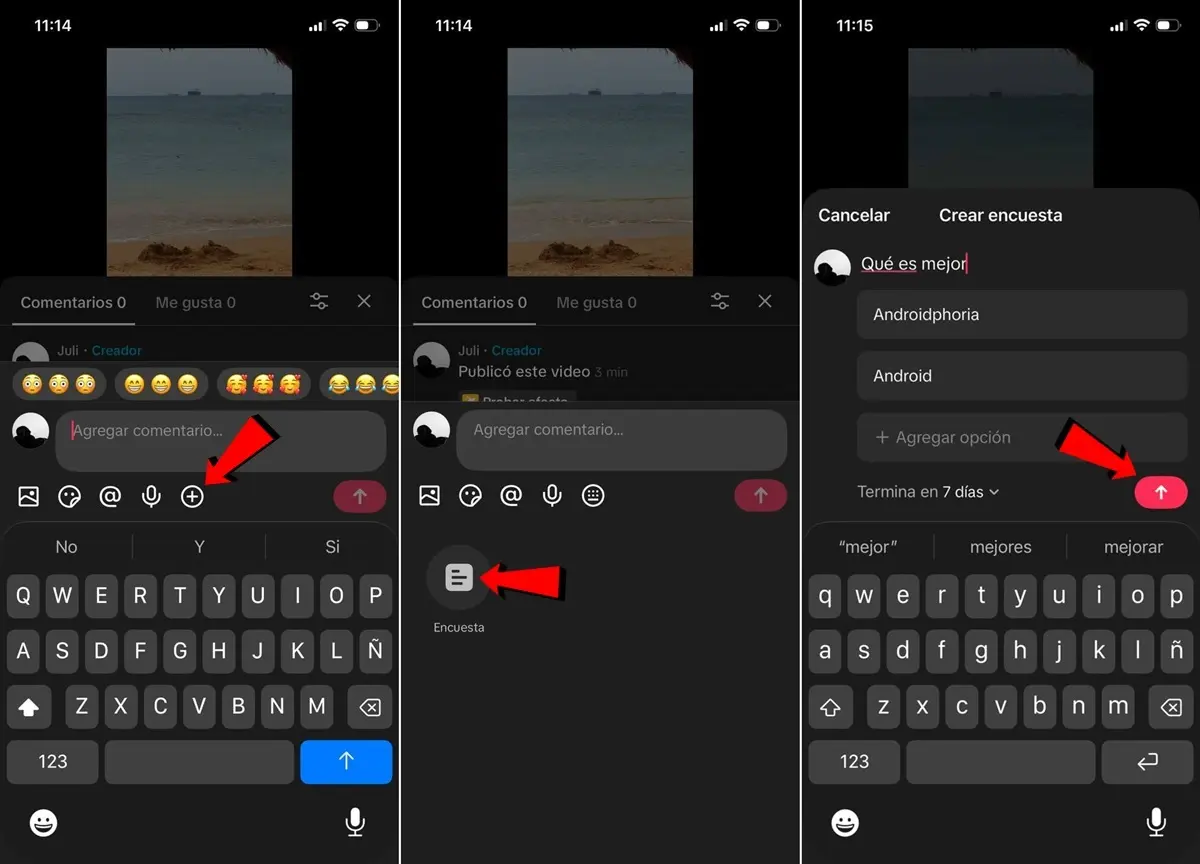 como poner encuestas en los comentarios de TikTok de tus videos