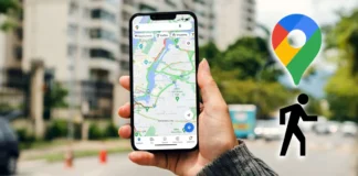 como poner google maps para ir a pie