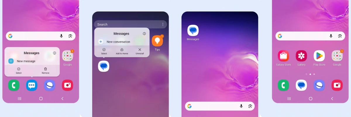 como poner icono de mensajes de google en escritorio android