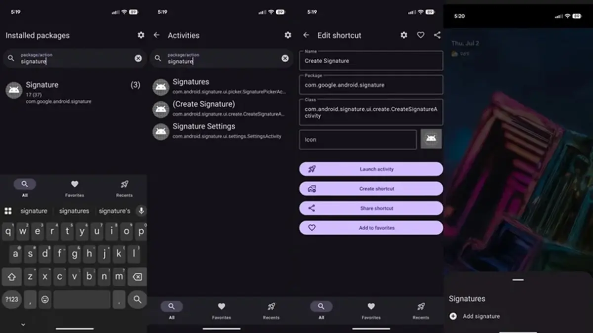 como probar la app de firmas de google android signature google