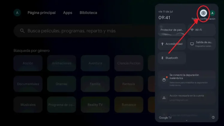 como programar apagado automatico de android tv google tv