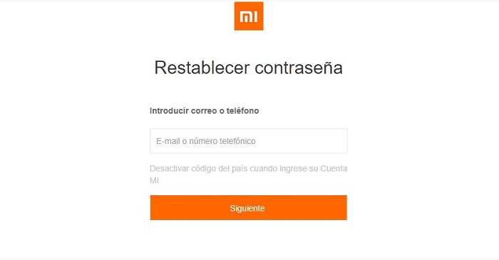 como recuperar cuenta xiaomi