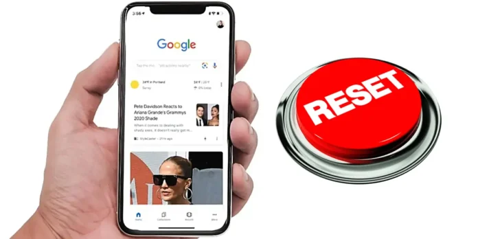 como reinciar google discover