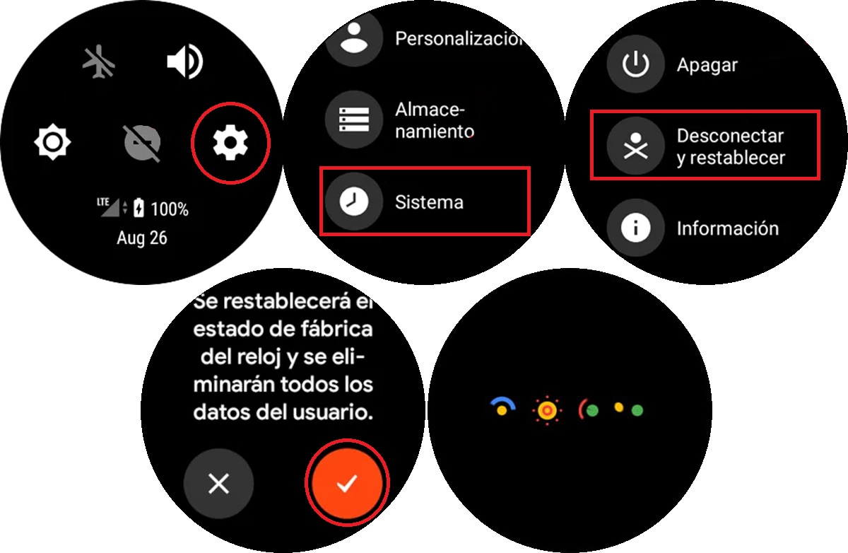 como restablecer de fabrica google pixel watch