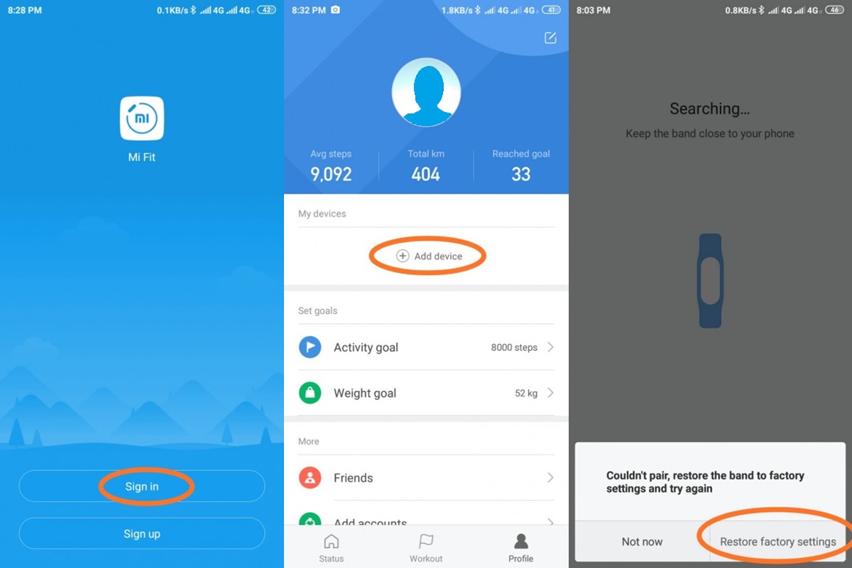 como restaurar de fabrica cualquier xiaomi mi band desde movil con la app mi fit