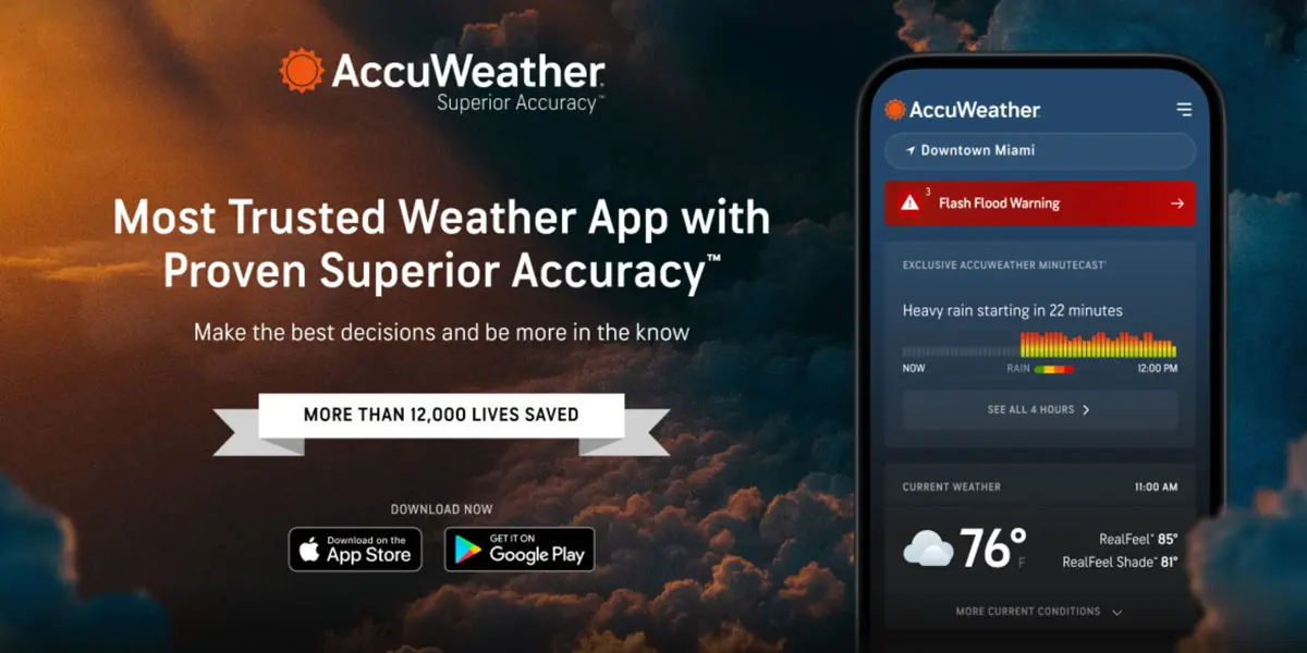 AccuWeather, app para ver el clima