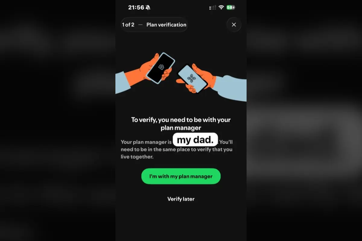 como saltarse el escaneo QR de Spotify para el Plan Familiar