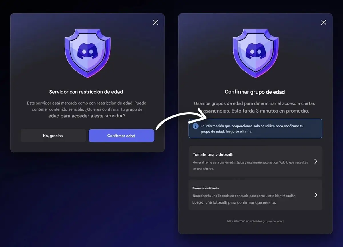 como saltarse la verificacion de edad de discord para acceder a servidores