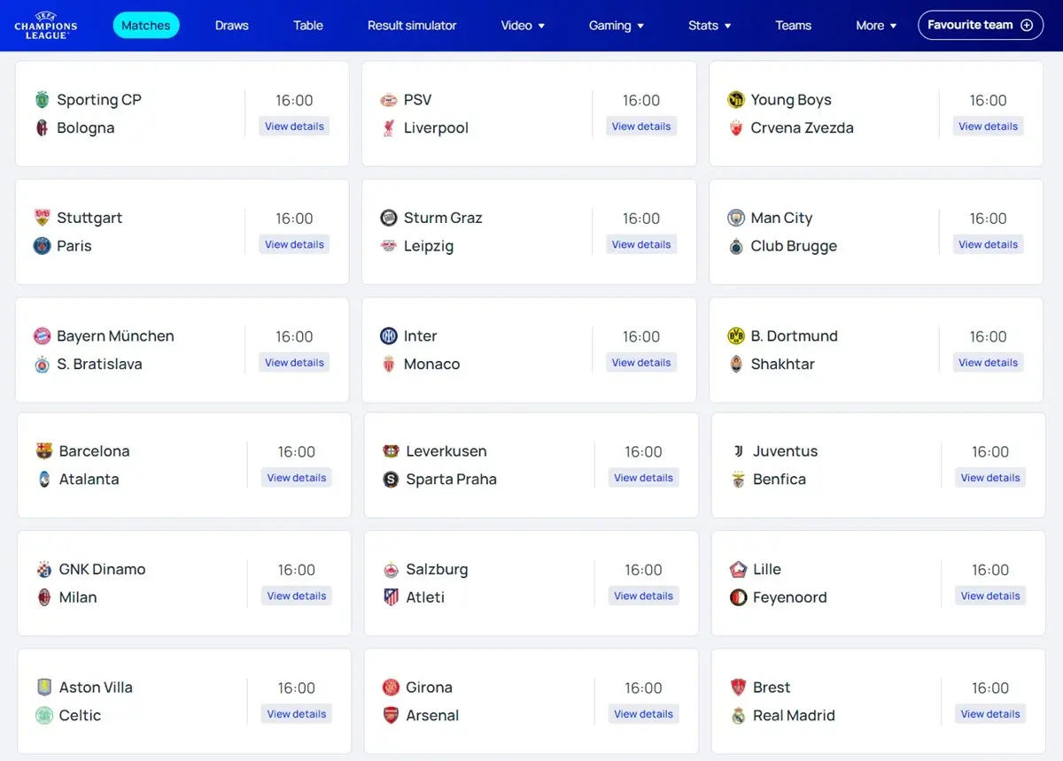 Cómo Seguir Todos Los Partidos De La Liga De Campeones Al Mismo Tiempo