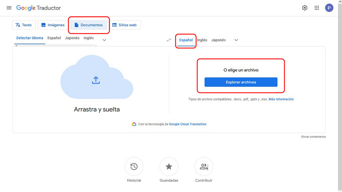 como traducir pdf ingles a español traductor de google