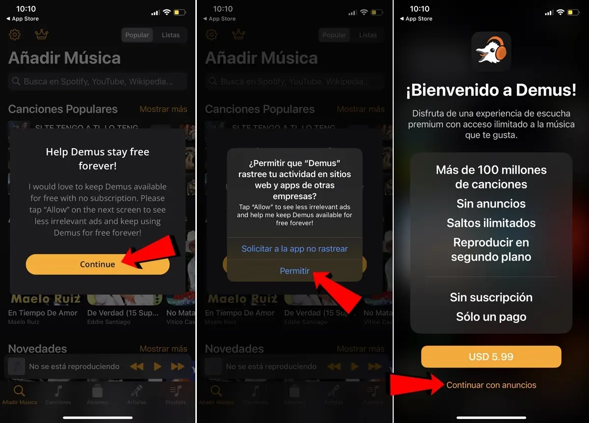 Cómo Usar Demus En Iphone O Ipad Para Escuchar Música Gratis