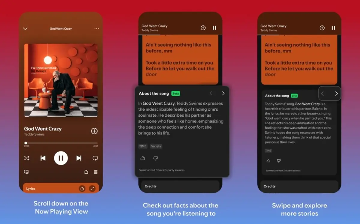 como usar about song de Spotify Acerca de la cancion