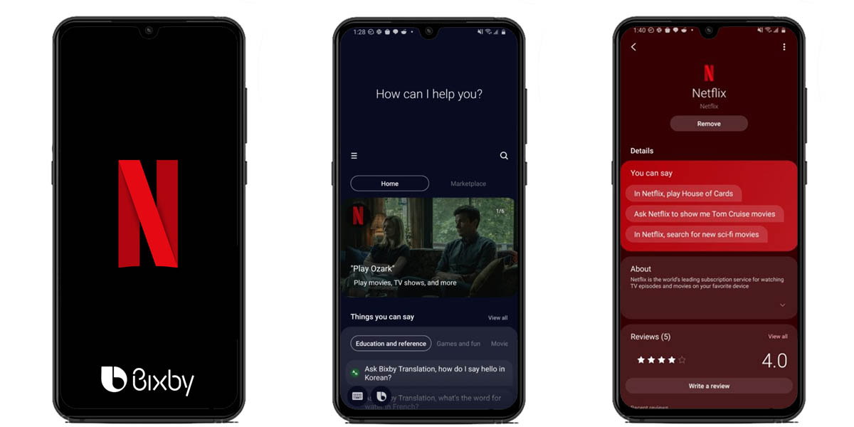 cómo usar bixby en netflix android