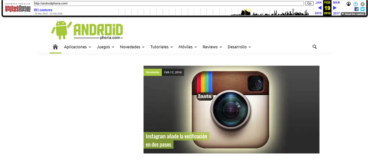 como ver version antigua o eliminada de pagina web en wayback machine