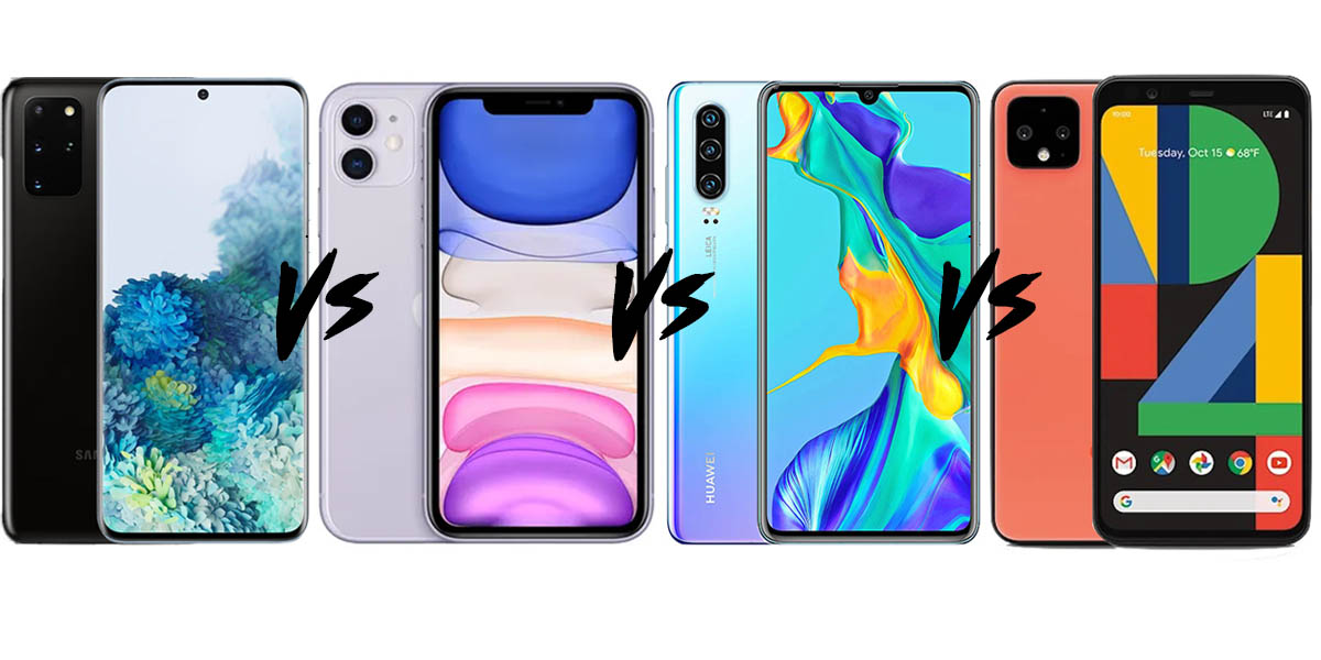 comparativa galaxy s20 vs iphone 11 vs huawei p30 vs google pixel 4