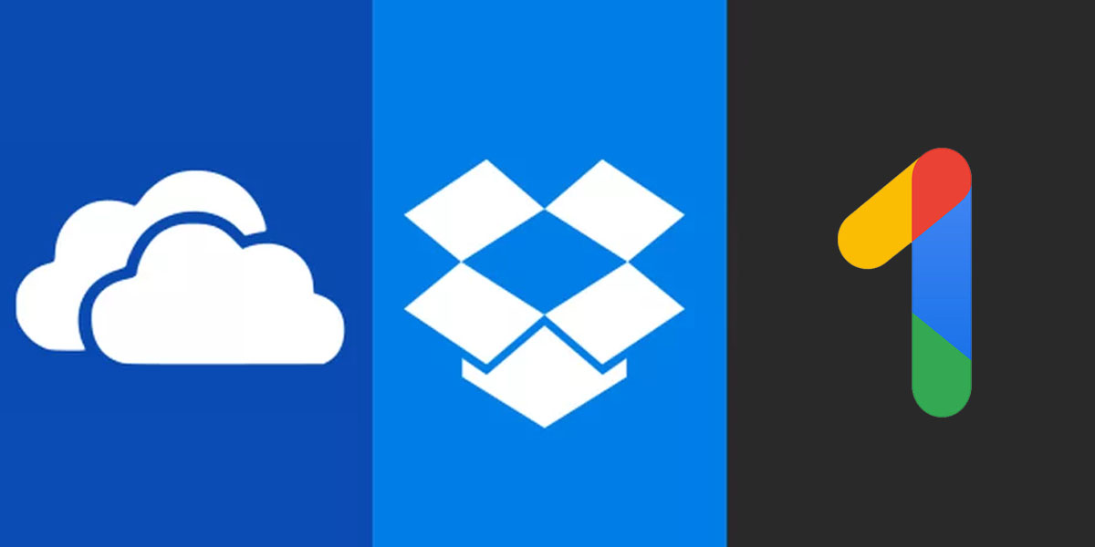 comparativa google one vs dropbox vs onedrive