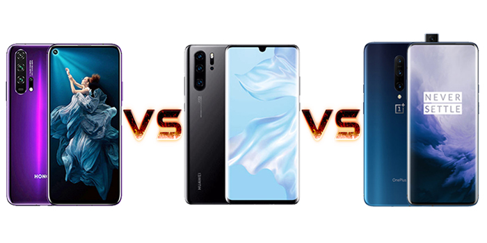 comparativa honor 20 pro huawei p30 pro oneplus 7 pro