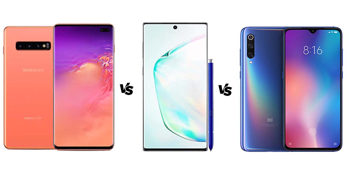 comparativa samsung galaxy s10 plus vs galaxy note 10 vs mi 9