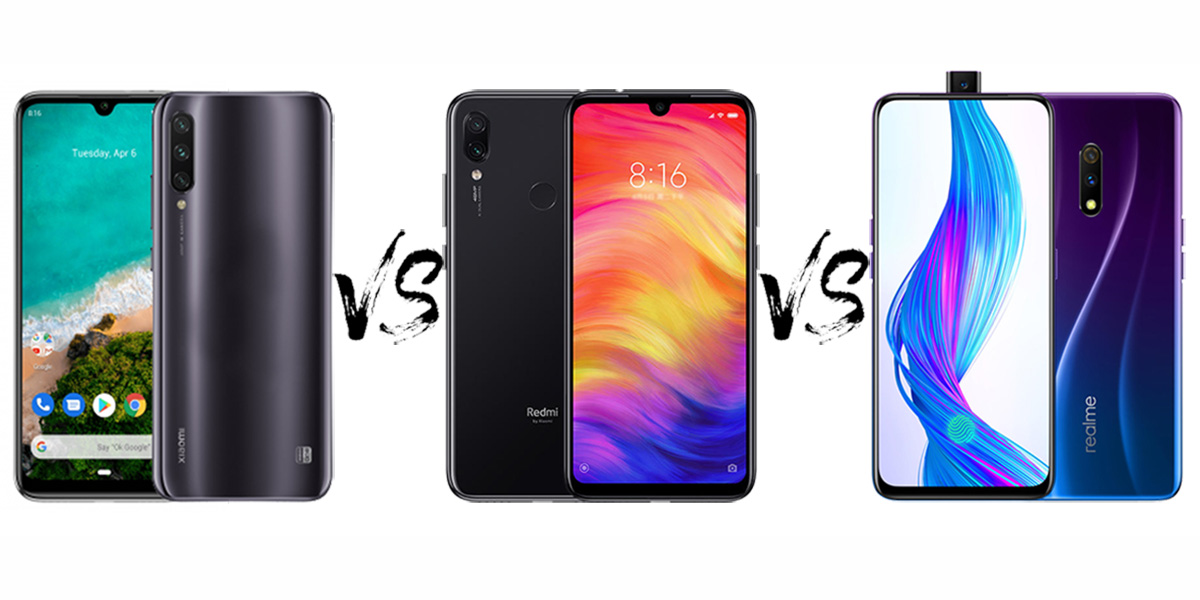 comparativa xiaomi mi a3 redmi note 7 realme x