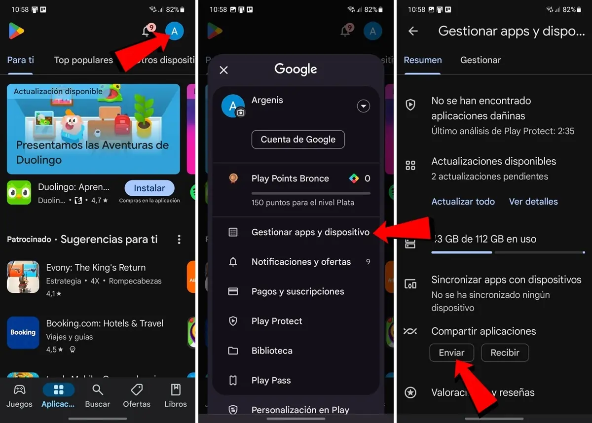 compartir aplicaciones por Bluetooth en Android