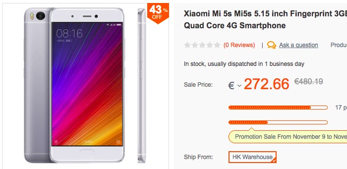 Xiaomi Mi 5s oferta