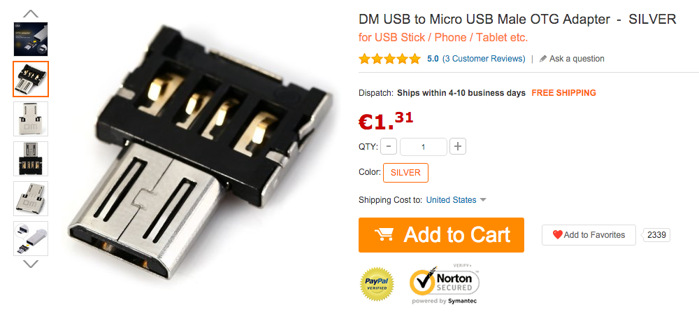 comprar adaptador usb para micro usb barato