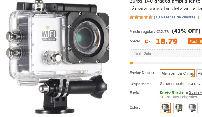 comprar camara accion barata descuento