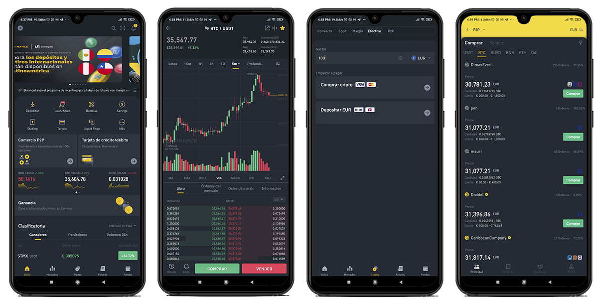 comprar criptomonedas binance android