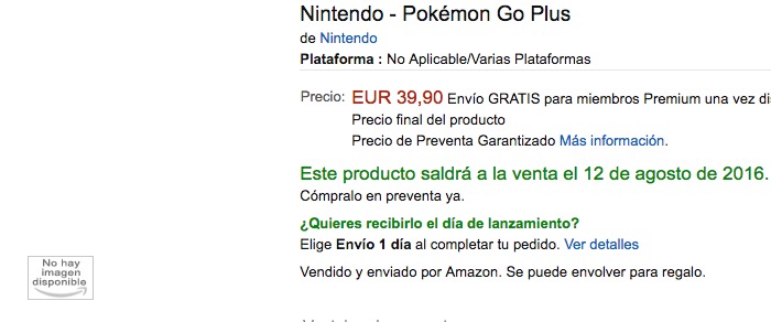 comprar pokemon go plus amazon