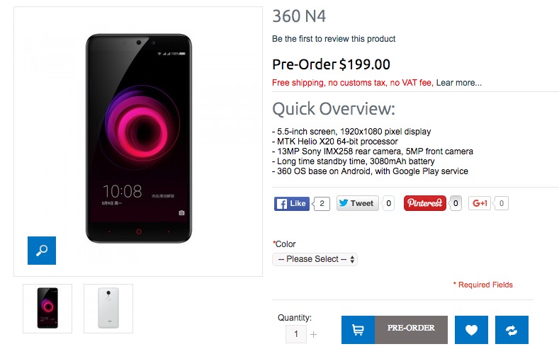 comprar qiku 360 n4