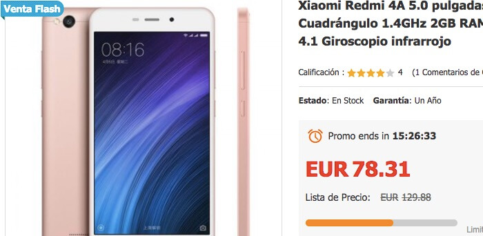 comprar xiaomi redmi 4a barato