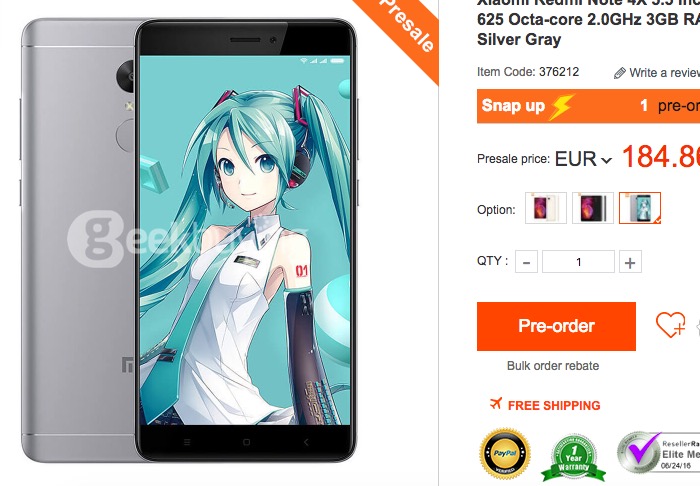 comprar xiaomi redmi note 4x barato oferta