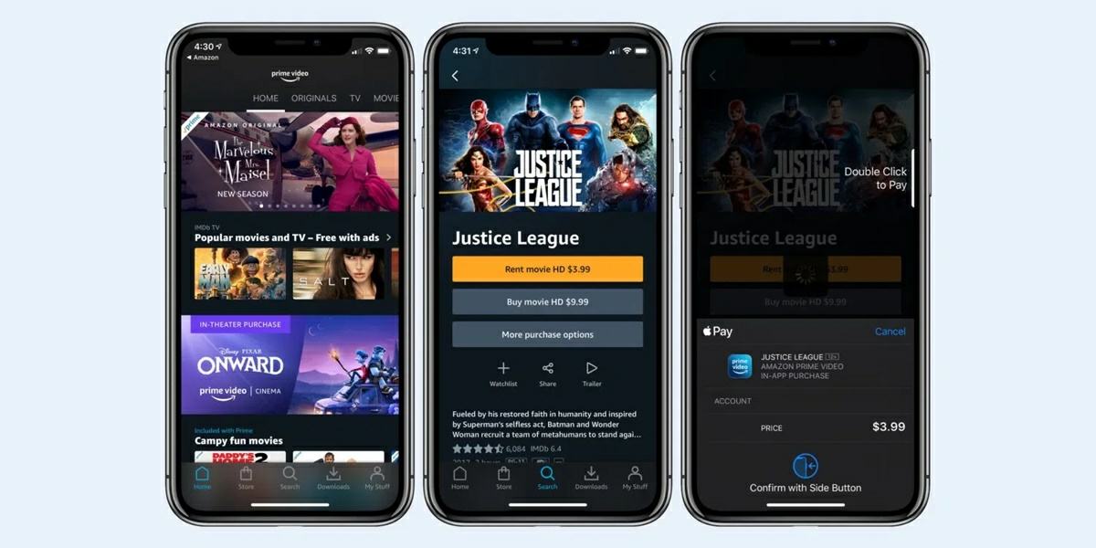 compras en app de amazon prime video