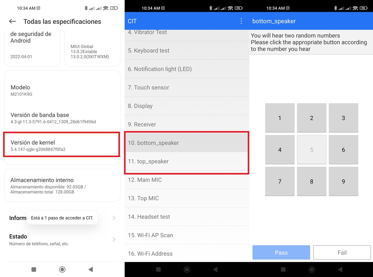 comprobar pruebas altavoz xiaomi