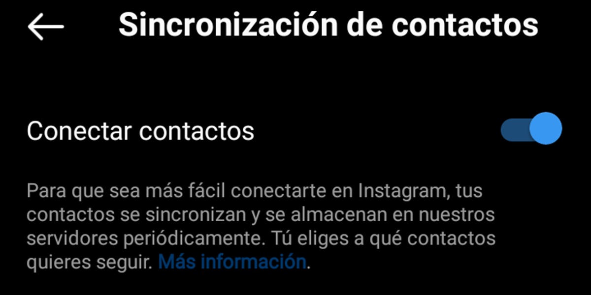 conectar contactos instagram