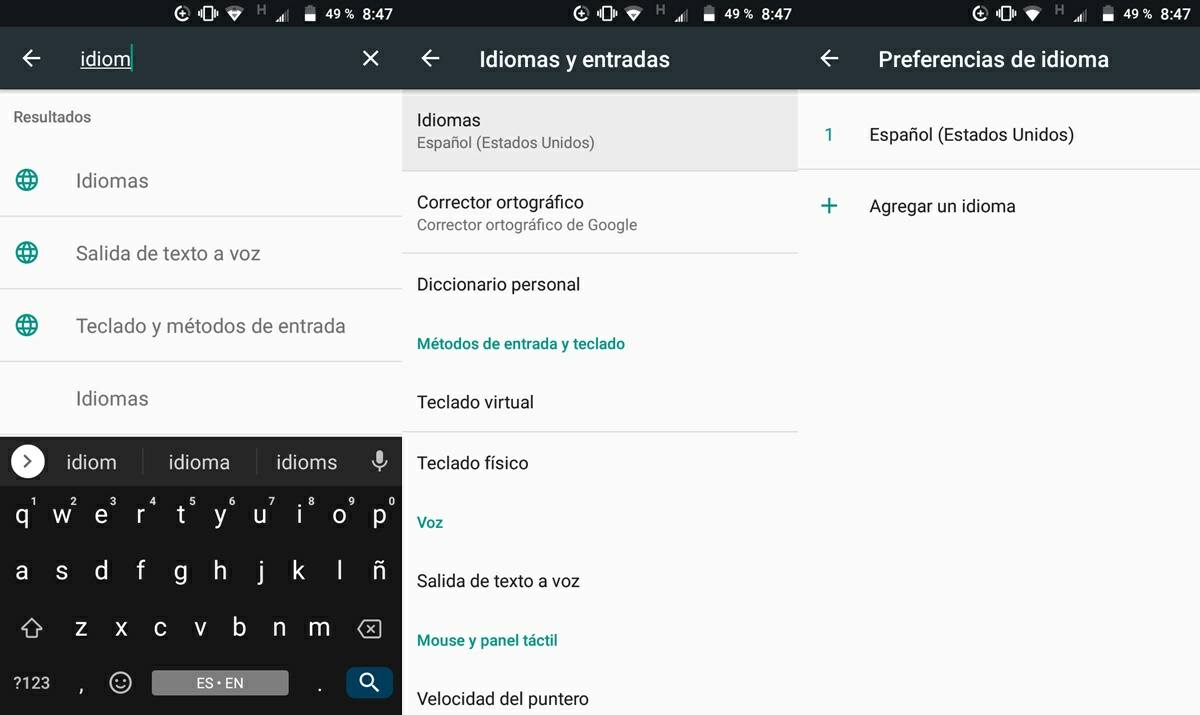 configurar idioma de android en espanol