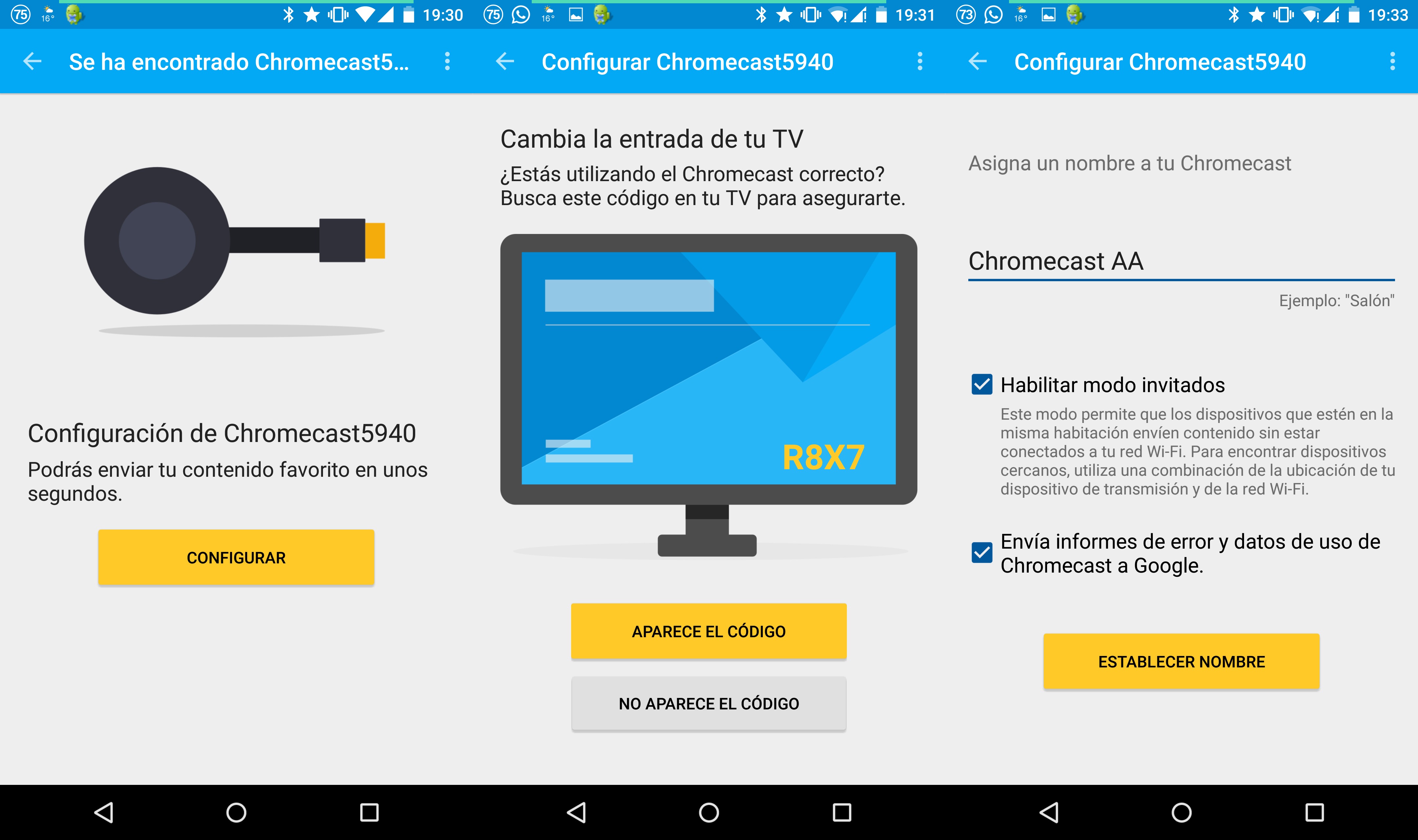 configurar nuevo chromecast de google