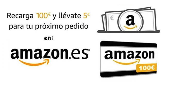 Cómo conseguir 5 euros en Amazon recargas