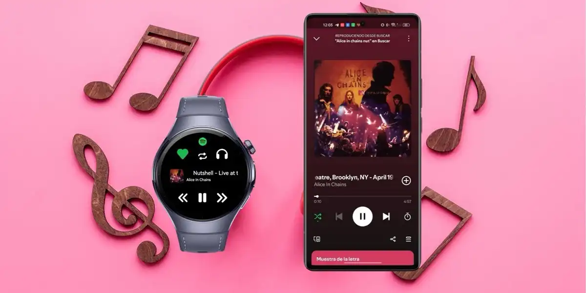 controlar reproduccion de spotify desde smartwatch huawei