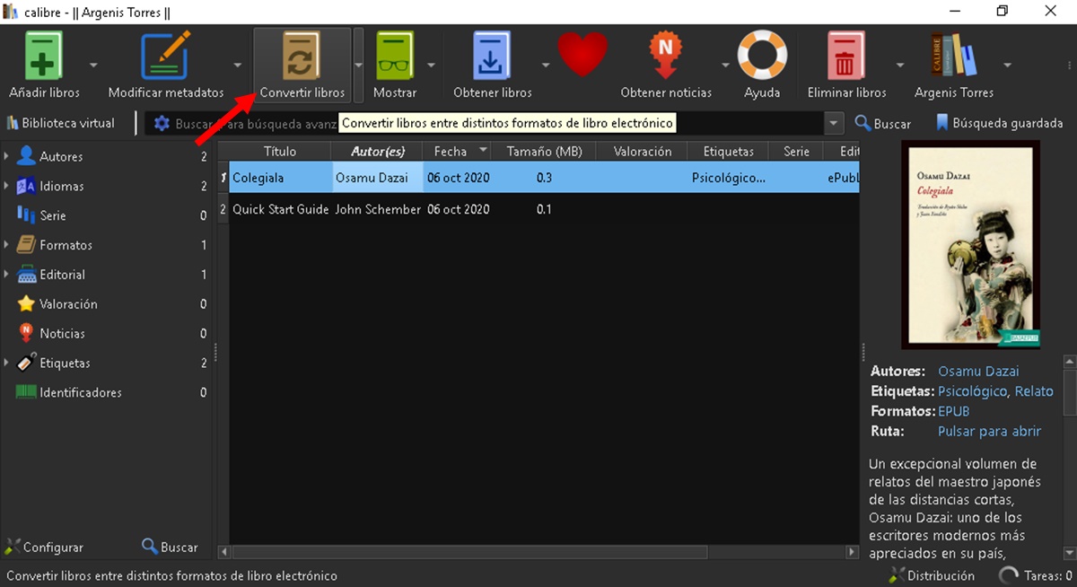 convertir libros en app calibre