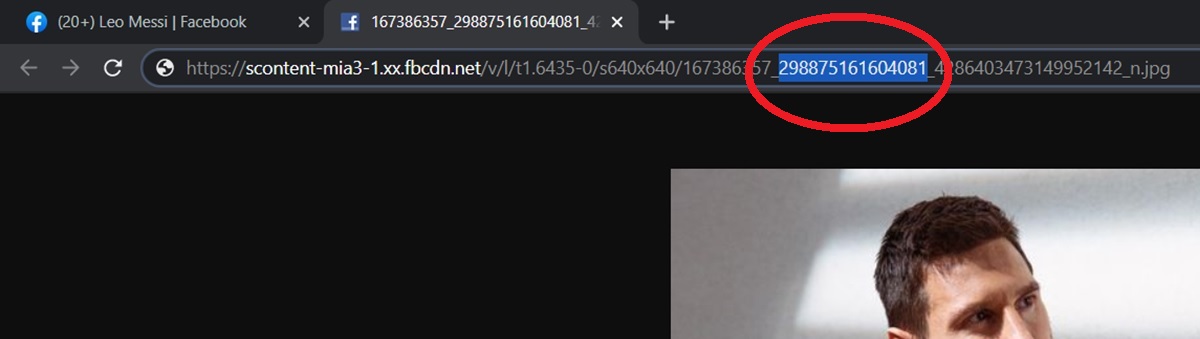 copiar id de imagen de facebook