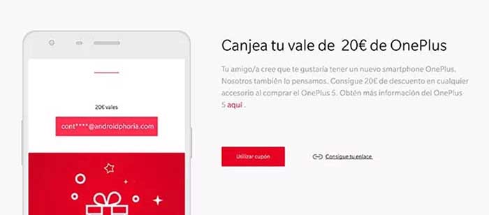 cupon descuento oneplus 5t blanco