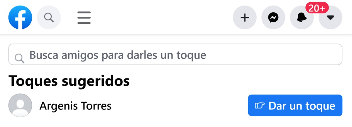 dar un toque en facebook web