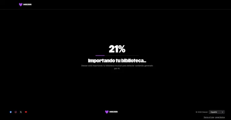 deezer escaneando playlist en busca de ia