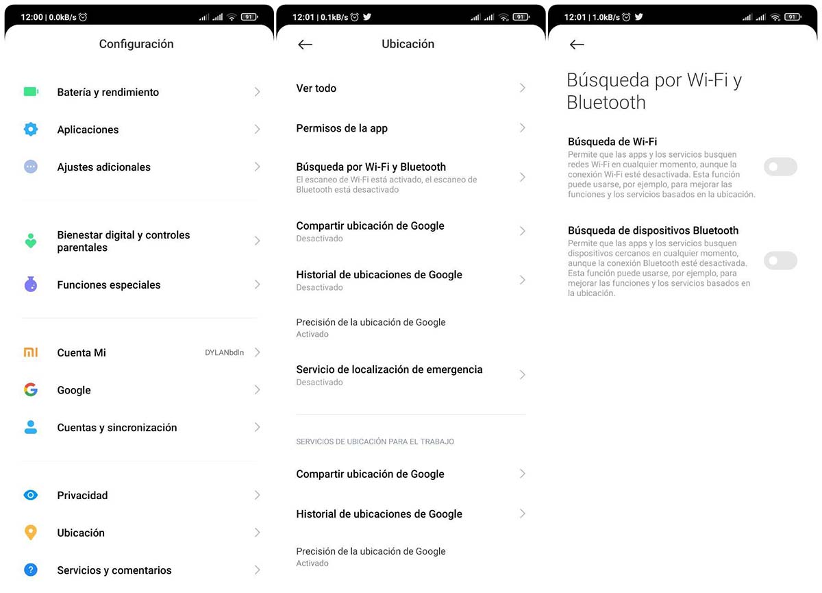 desactivar busqueda por wifi y bluetooth miui