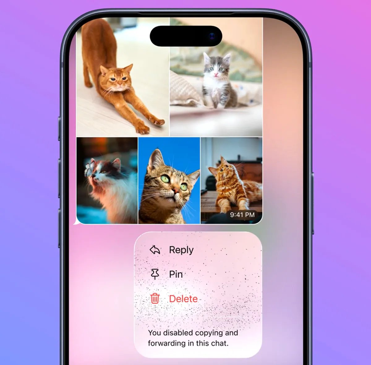 desactivar compartir en telegram