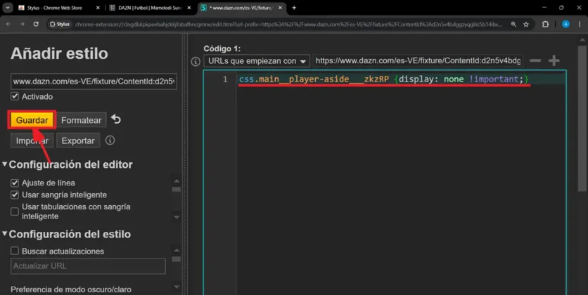 desactivar fanzone en dazn con stylus 2