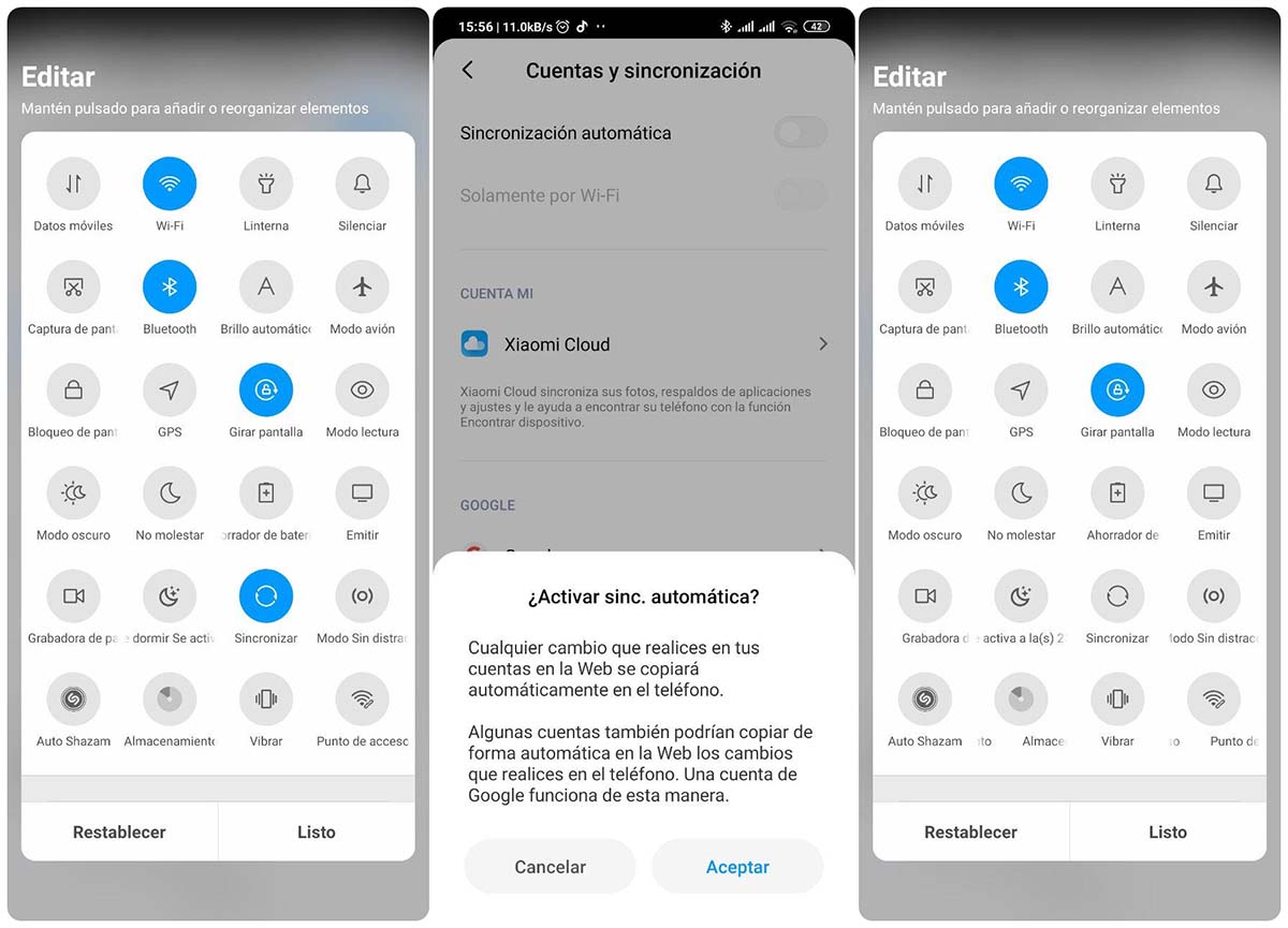 desactivar la sincronizacion automatica ahorrar bateria miui xiaomi